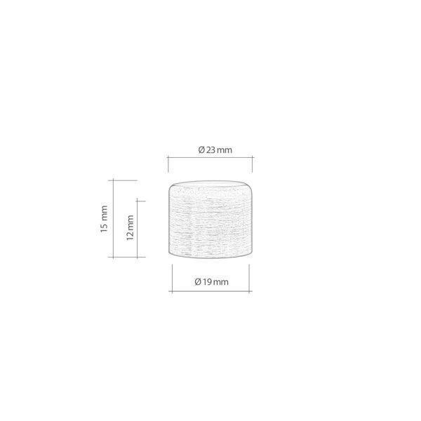 End cap matt nickel 19mm - Image 2