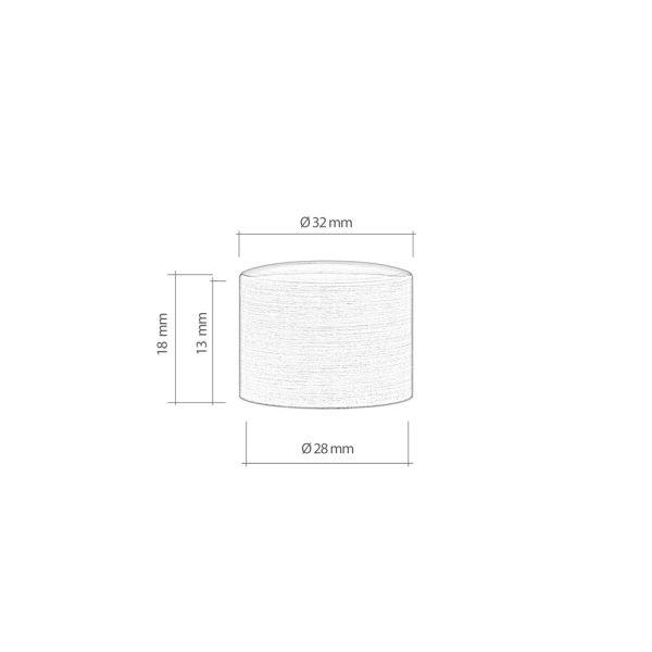 End cap black 28mm - Image 2