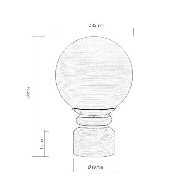 Finial Iris 19mm - Image 2