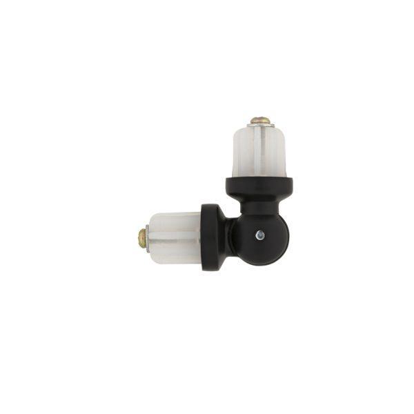 Corner connector black 19 mm